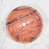 Rose Bahia Cylindrical Marble Sink - with a free marble soap dispenser - Image 2